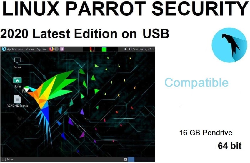 COMPATIBLE Linux Parrot Security 4.7 2020 64Bit 16 GB pendrive Parrot OS is a Linux distribution based on Debian with a focus on computer security. 64Bit - COMPATIBLE Flipkart.com