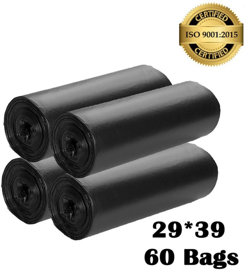 Trash bags 30L, 560x640mm,30my, black LDPE