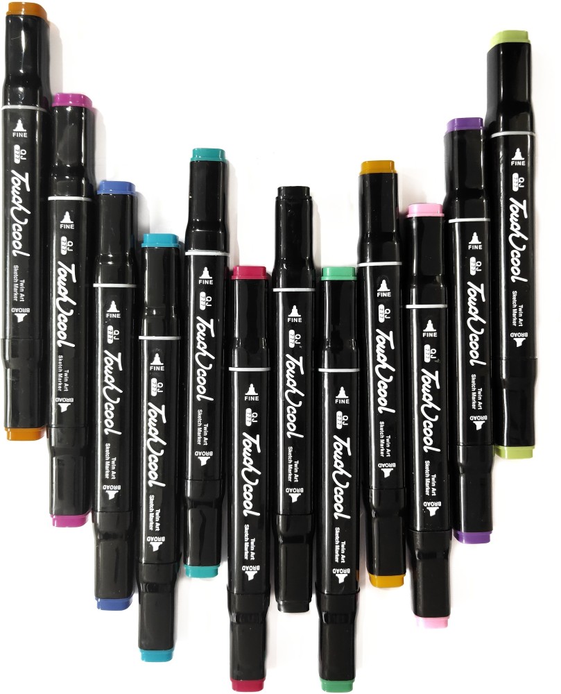 WISHKEY Colorful Acrylic Gel Pen Unique Design Glitter Sketch Pen for Kids