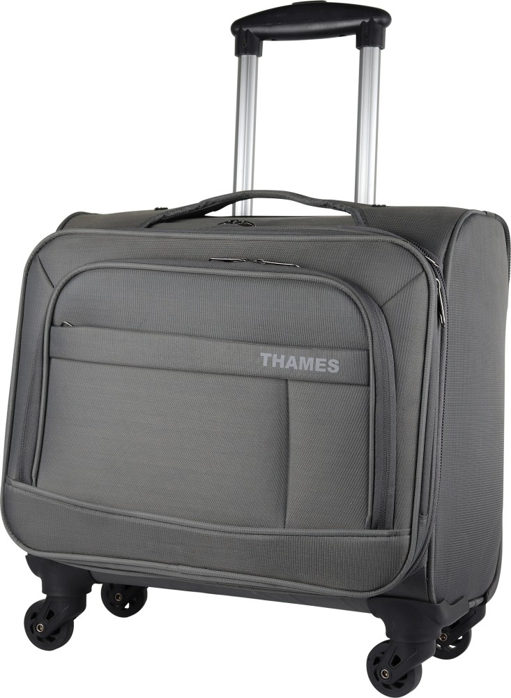 THAMES Overnighter Laptop Trolley Bag Expandable Cabin Suitcase - 14 inch  Grey - Price in India | Flipkart.com