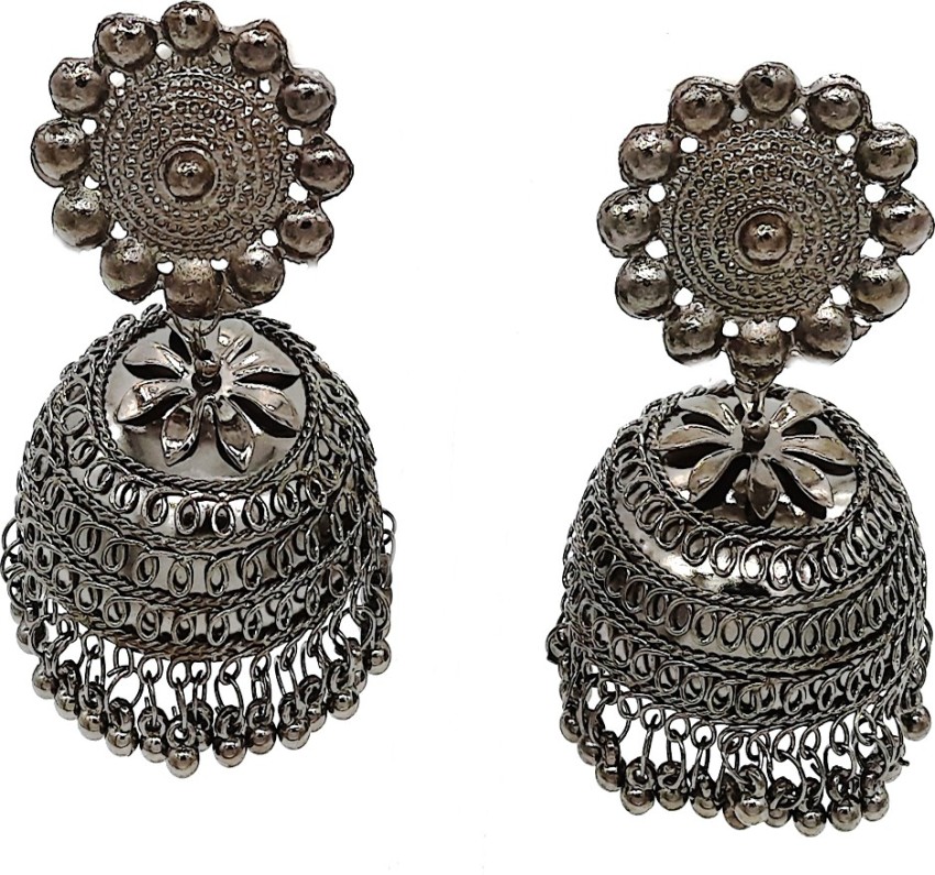 antique black metal earrings