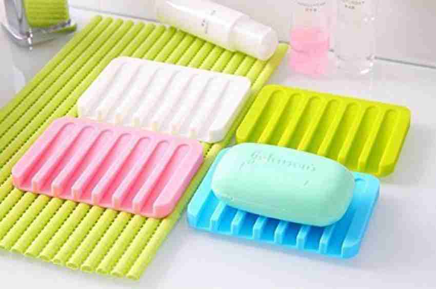 Multicolor Silicone Soap Tray 1Pc - Flexible Silicone Soap Dish