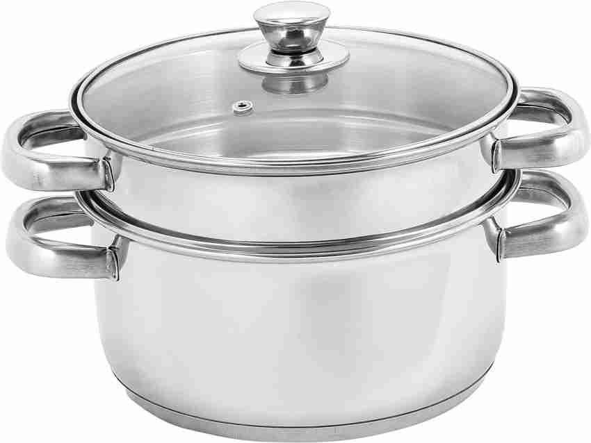 Vinod Cookware 2 Tier Steamer 20 cm Stainless Steel Steamer Price