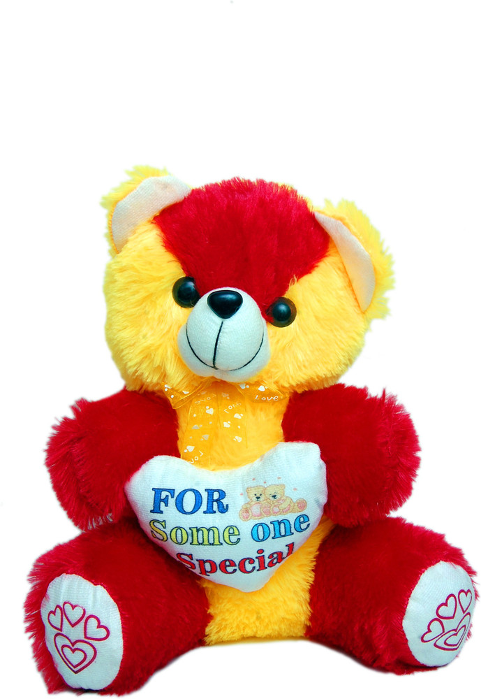red and yellow teddy bear