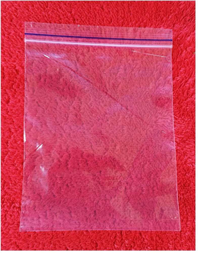 Zip Lock Pouch Bags (6 inch x 8 inch, 100 Pieces, Transparent)