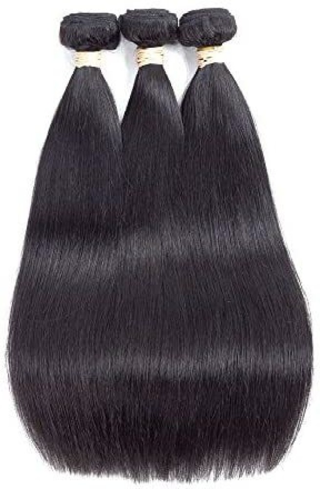 Perstar Straight Hair Bundles Human Hair 3 Bundles 20 22 24 inch Brazilian  Virgin Hair 100 Unprocessed Natural Black Bundles  Amazoncouk Beauty