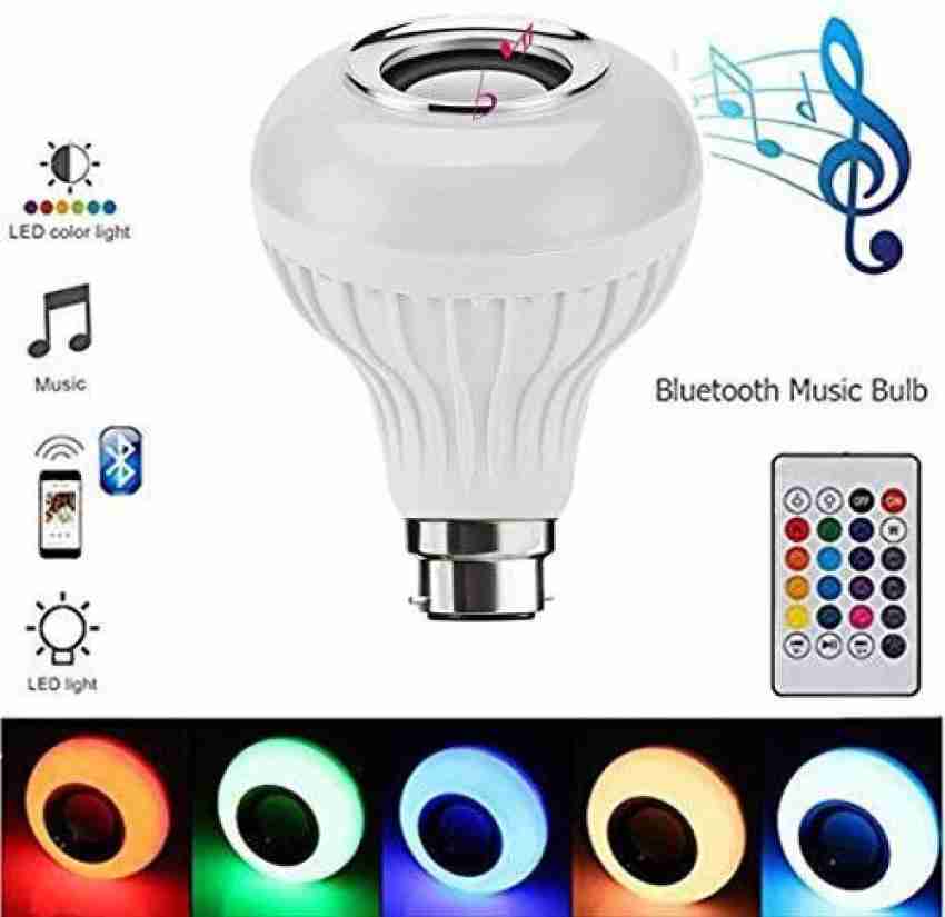 Paramits Bluetooth Connect Music Bulb E27 Light Bulb with Bluetooth RGB Changing Lamp Built-in Audio Speaker with Remote Control Smart Bulb Price India - Buy Paramits Bluetooth Connect
