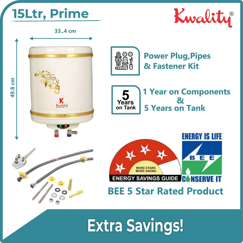 Kwality 15 L Storage Water Geyser (Prime, Ivory) Price in India - Buy Kwality  15 L Storage Water Geyser (Prime, Ivory) online at Flipkart.com