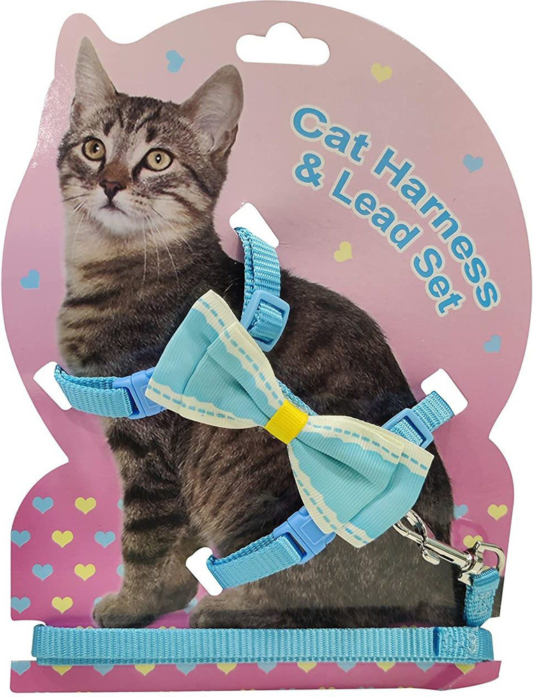 Cat Harness and Leash for Walking Escape Proof Sequins Safety Puppy Kitten Strap 