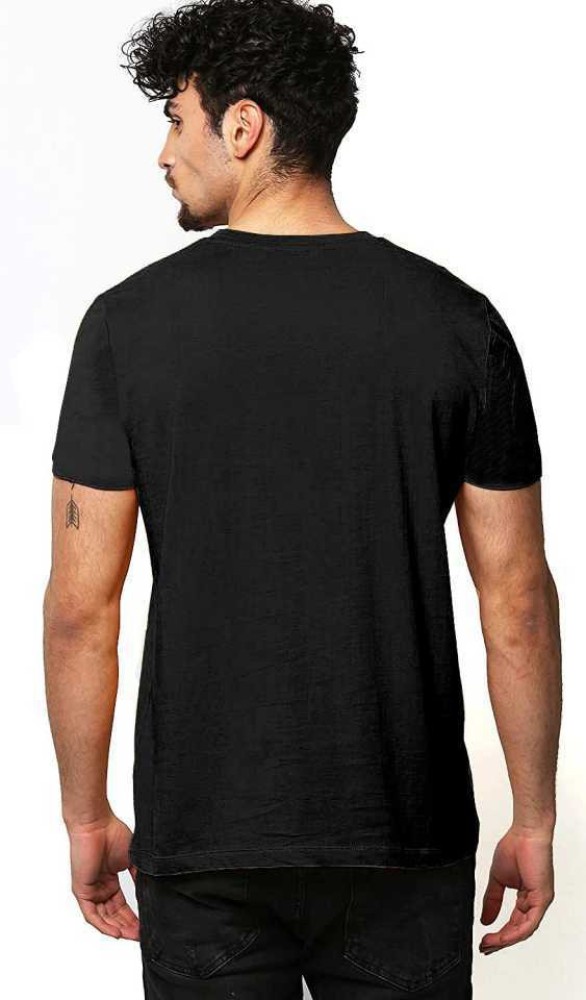 Supreme Printed Men Round Neck Black T-Shirt