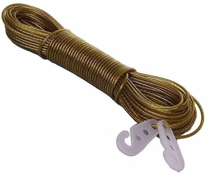 CRIYALE Clothes Hanging 2 Hook Drying Rope 12 Wire Clips Portable Travel  Clothesline Steel, Plastic Cloth Clips Price in India - Buy CRIYALE Clothes  Hanging 2 Hook Drying Rope 12 Wire Clips