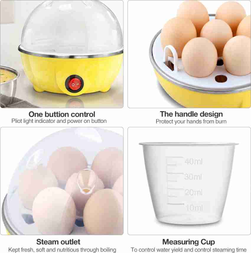 Electric Egg Cooker Boiler 7 Egg Steamer Non Stick Hard Boiled Auto-Off