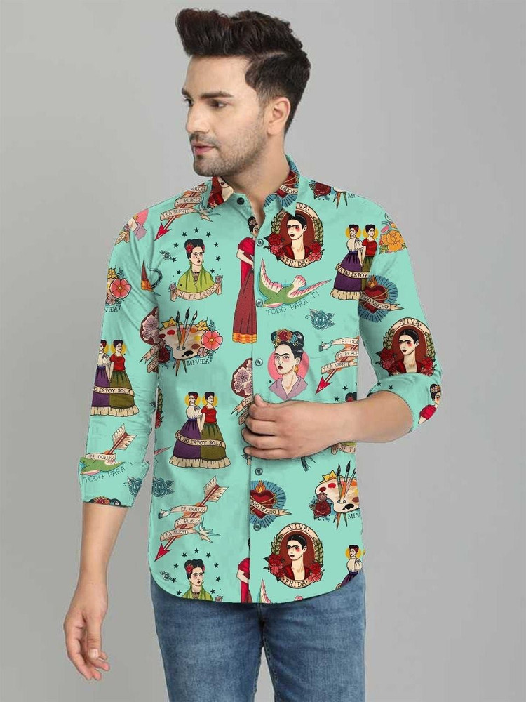 Men Printed Casual Multicolor Shirt 