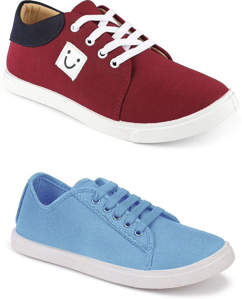 Buy Aircum Mens Combo Pairs of 03 Casual Shoes Black  Blue  Maroon  Numeric6 at Amazonin