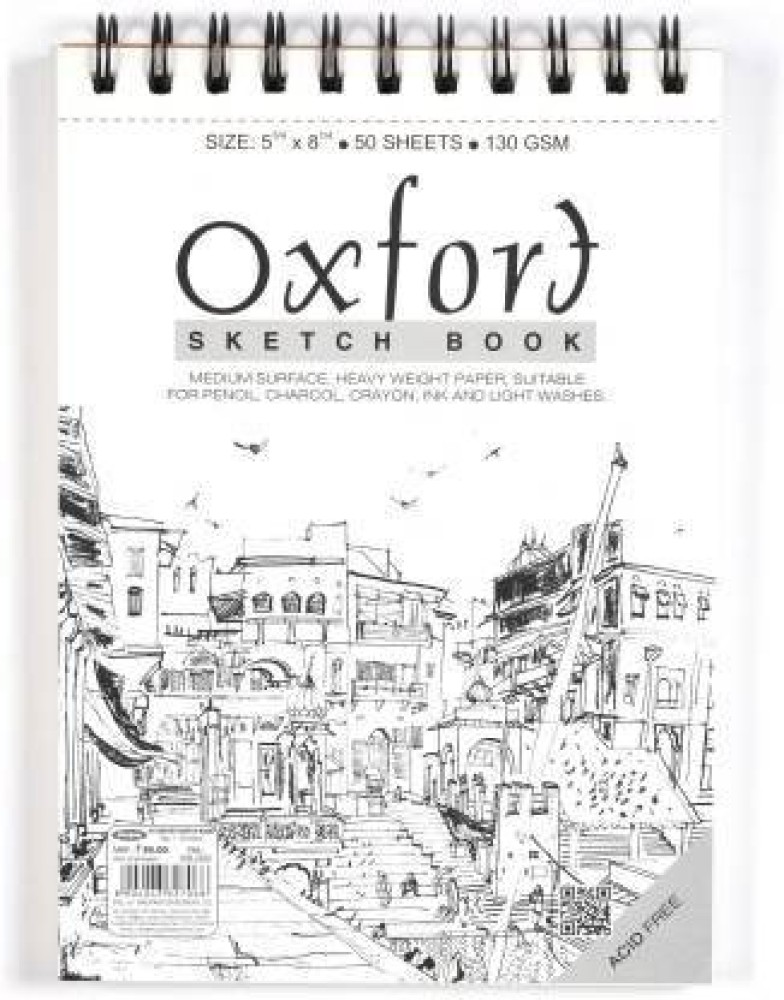 Oxford Sketch Drawing Book Wireo Bound A5 140Gsm Soft Cover 50Sheets A   Itsy Bitsy