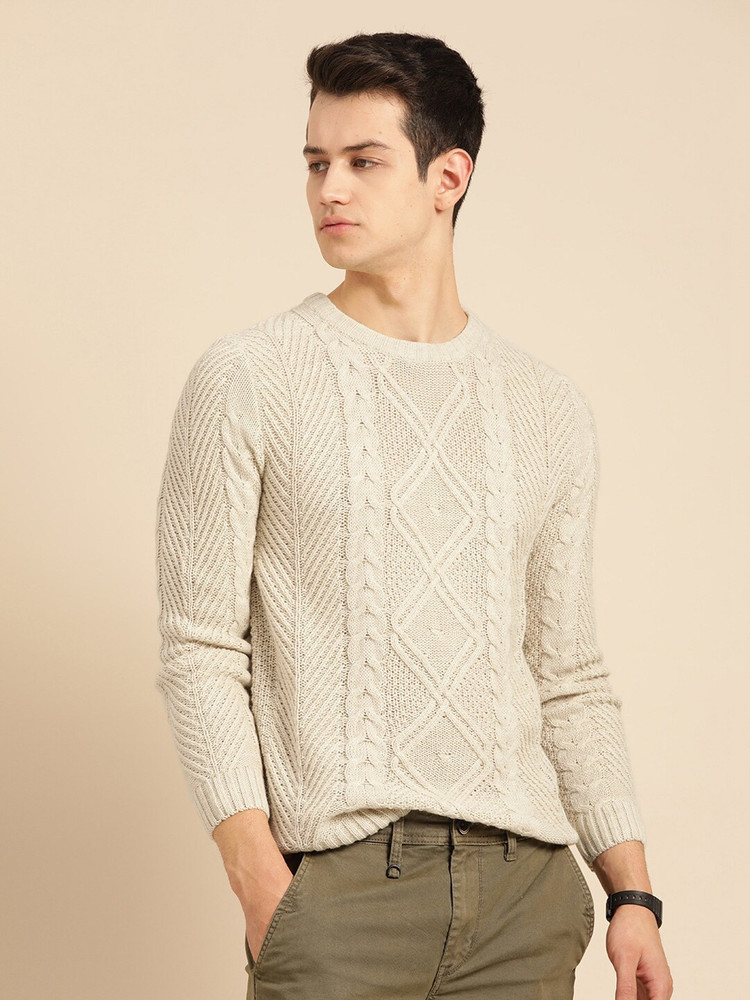 Mr Bowerbird Self Design Round Neck Casual Men White Sweater - Buy Mr  Bowerbird Self Design Round Neck Casual Men White Sweater Online at Best  Prices in India | Flipkart.com