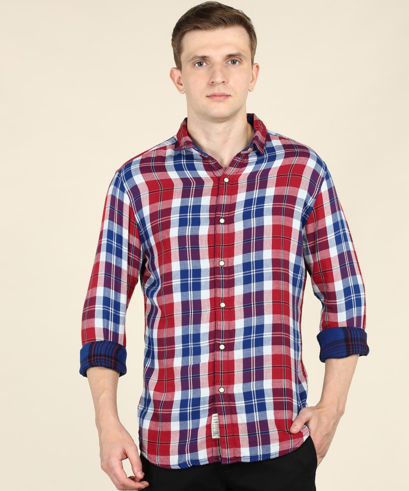 levi's men checkered casual multicolor shirt