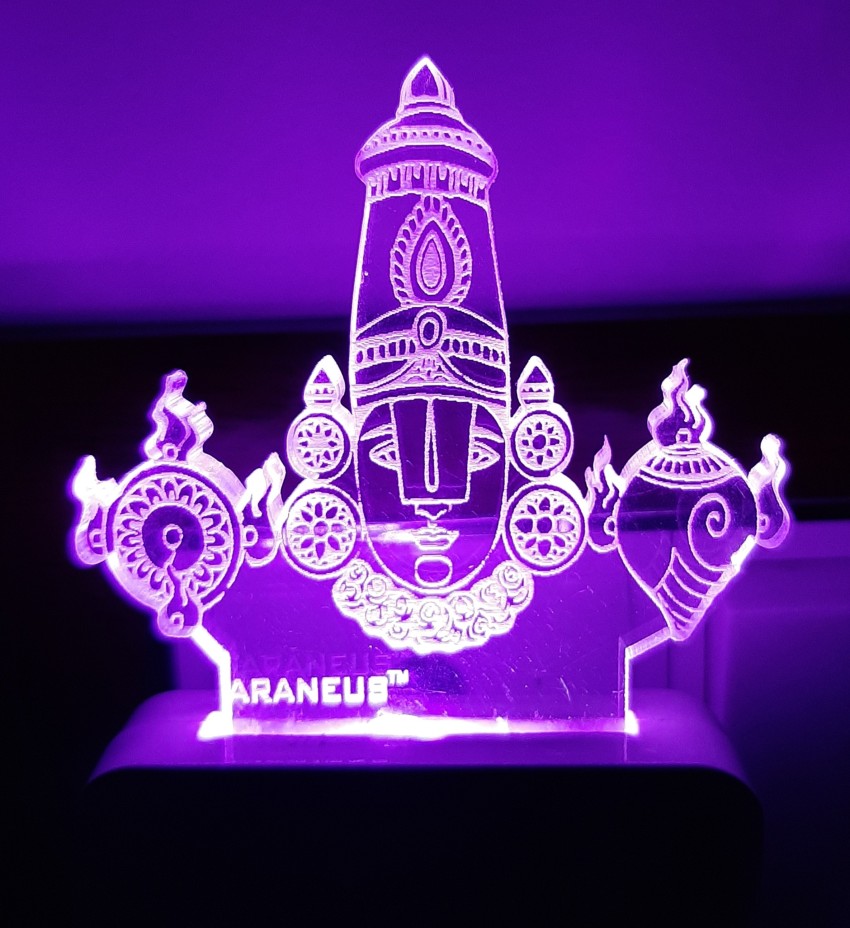 HIMOCEAN Tirupati Balaji 3D Illusion LED Lamp with Color Change