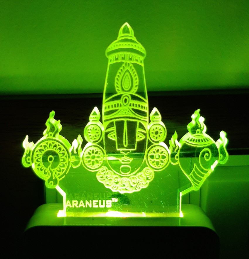 HIMOCEAN Tirupati Balaji 3D Illusion LED Lamp with Color Change