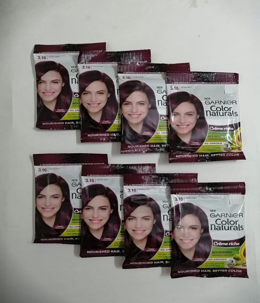 GARNIER COLOR NATURALS ,  BURGUNDY (PACK OF 8) - Price in India, Buy GARNIER  COLOR NATURALS ,  BURGUNDY (PACK OF 8) Online In India, Reviews,  Ratings & Features 