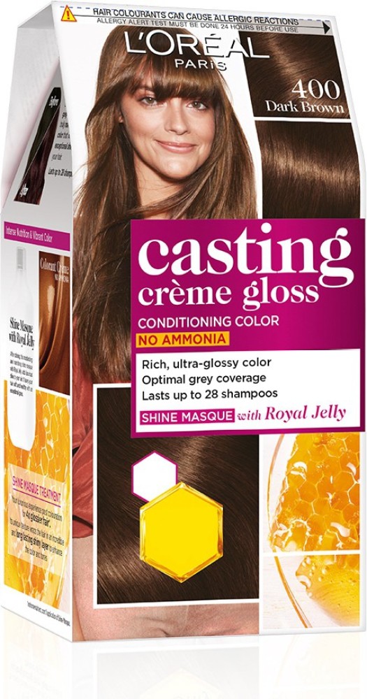 LOréal Paris Permanent Hair Colour Radiant AtHome Hair Colour with up to  100 Grey Coverage ProKeratin Up to 8 Weeks of Colour Excellence Crème  5 Light Brown 72ml100g  Amazonin Beauty