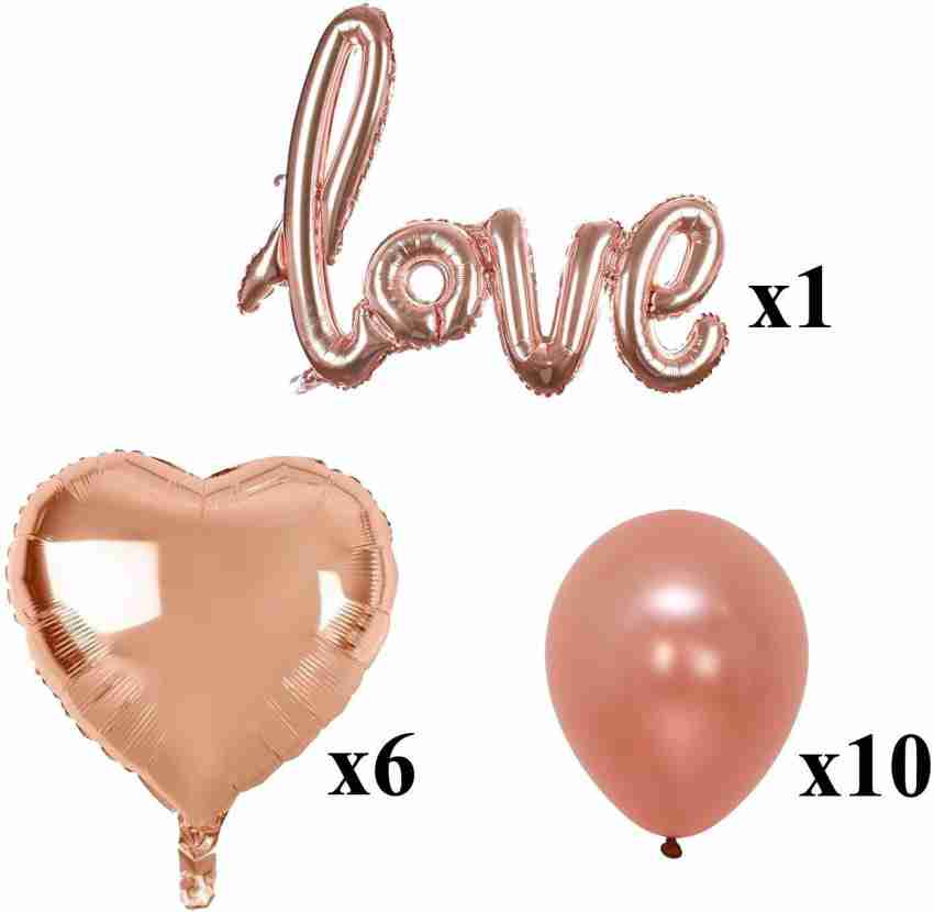 Buy AMFIN (Pack of 70) Happy Birthday Rosegold Letter Foil Balloon