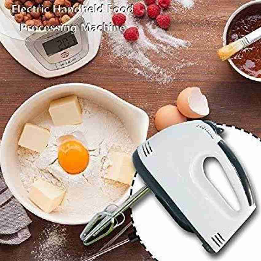 Hand Mixer Electric Handheld Blenders, 7-speeds Cake Whisk With 2 Beaters &  2 Dough Hooks Mini Egg Cream Food Beater For Kitchen Baking Cake