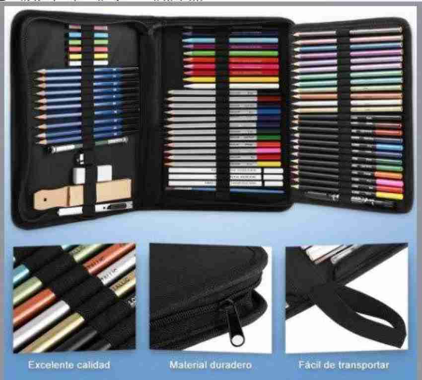 Sketching and Drawing Pencils Set, 37-Piece Professional Sketch Pencils Set in Zipper Carry Case, Art Supplies Drawing Set with Graphite Charcoal