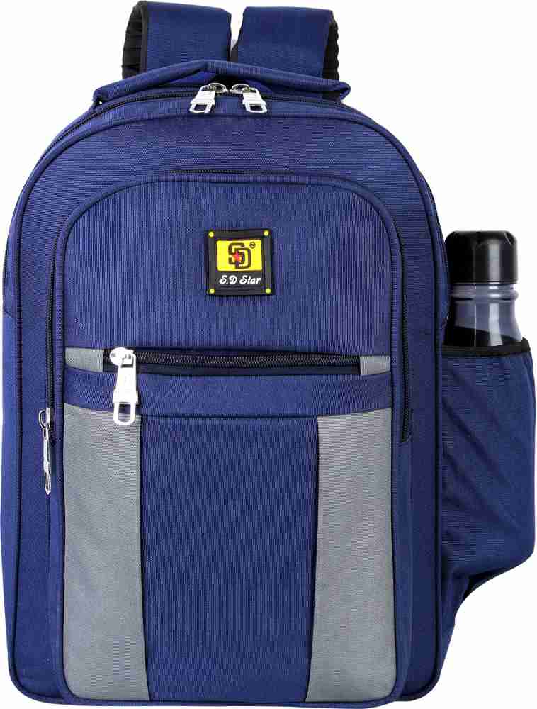 Glitter Snowflake Winter Blue Laptop Backpacks School Bags Medium