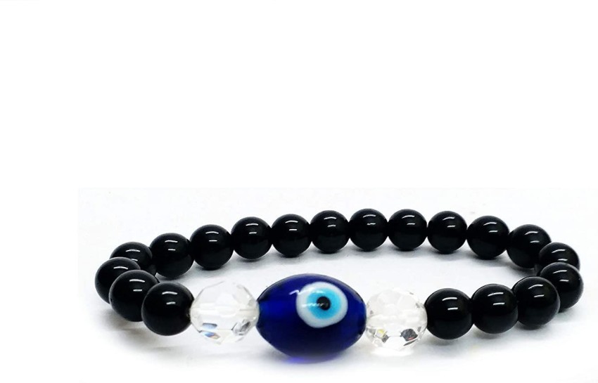 Glass Blue Evil Eye Bracelet Size 10mm