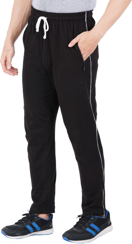Buy Men Black Relaxed Fit Trackpants for Men Online at Bewakoof