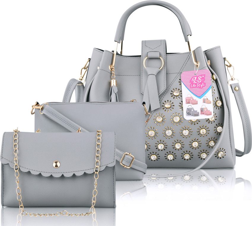 Buy LIKE STYLE Women Grey Messenger Bag GREY Online @ Best Price in India |  Flipkart.com