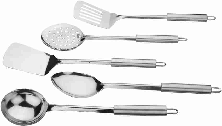 Parage Stainless Steel Cooking Spoon Kitchen Tool Set Food-Grade 10Pieces  Silver