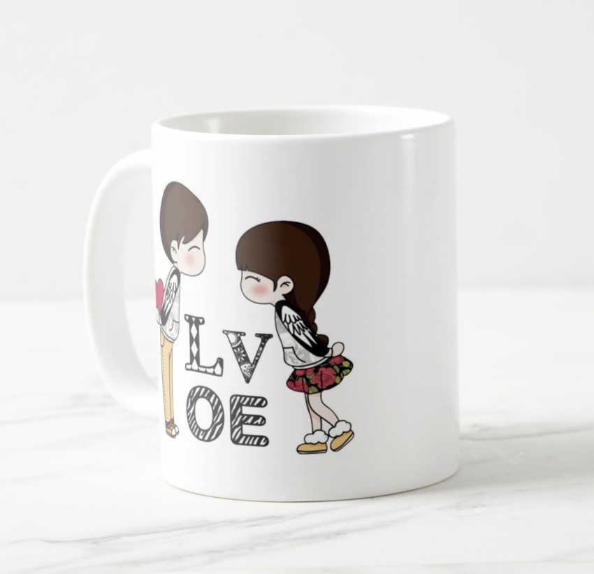 Buy Wallpoint Love Hate Unique Design Ceramic Coffee or Tea Mug