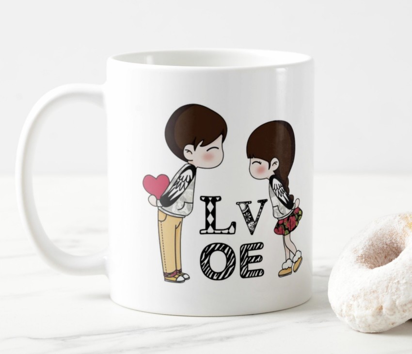 Buy Wallpoint Love Hate Unique Design Ceramic Coffee or Tea Mug