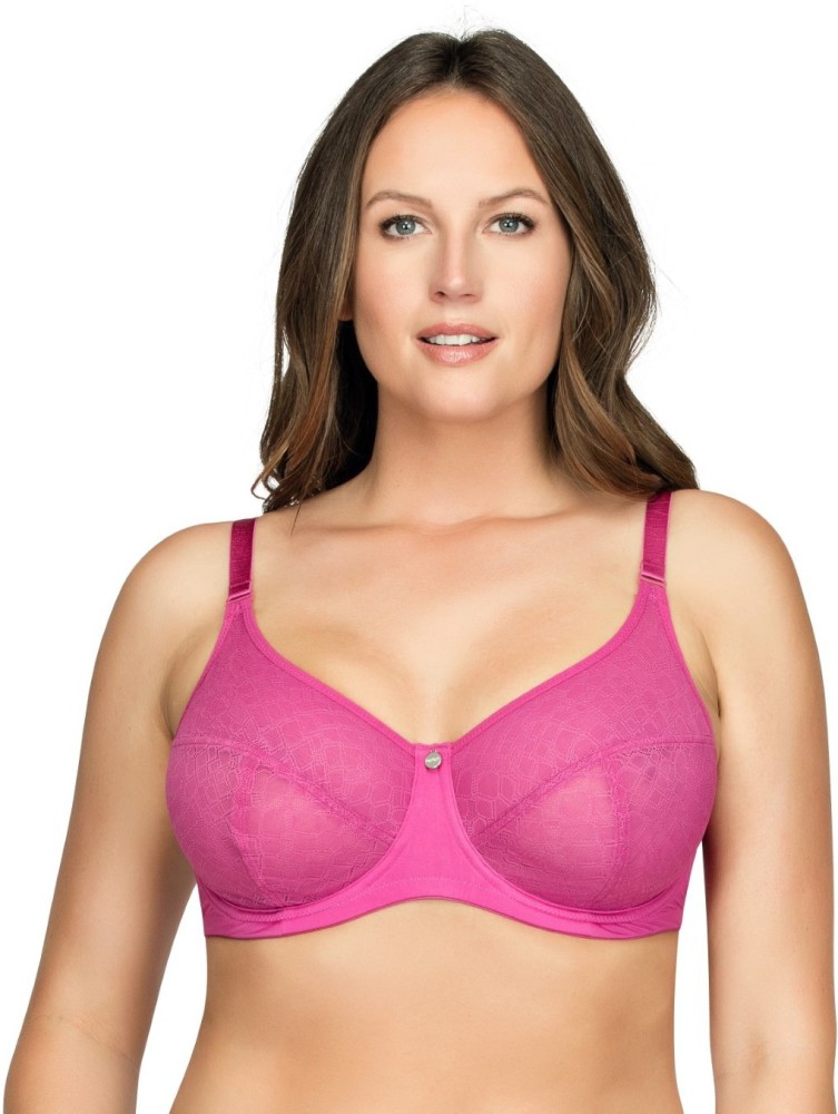 Plus Size, Firm support, Non wired, Lace, Non Padded, Full Cup Bra,  Minimiser
