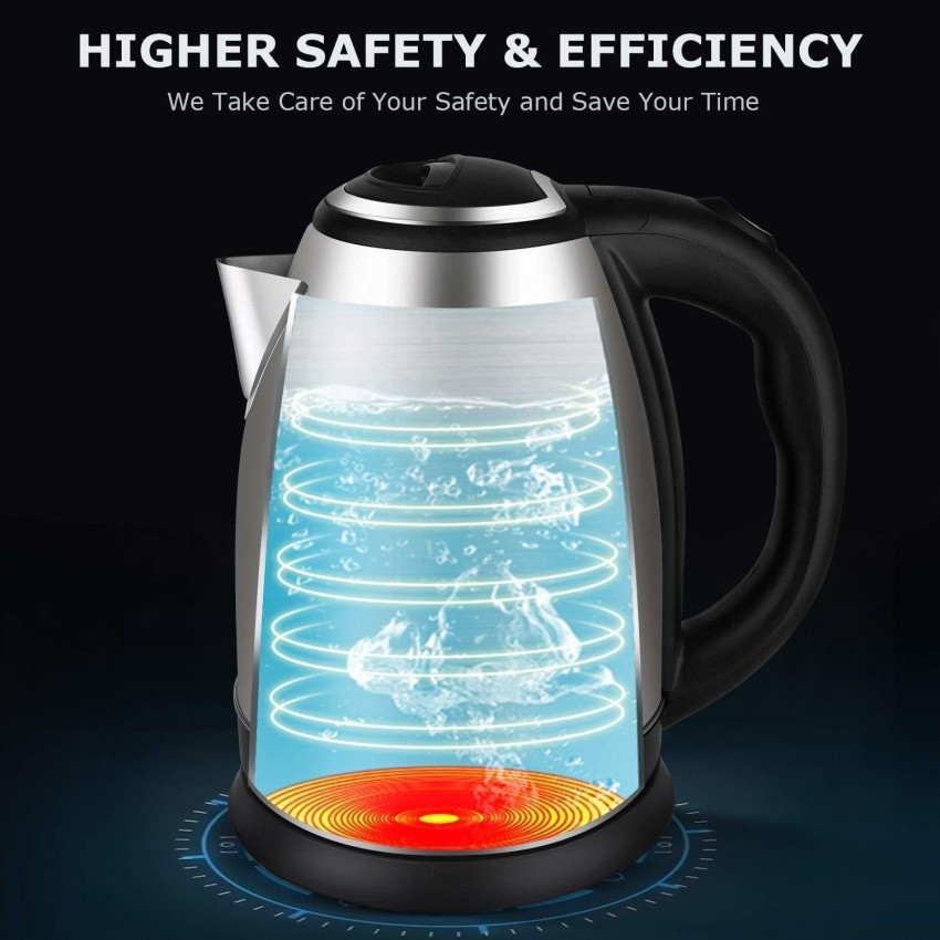 HadinEEon Electric Kettle 1.5L 1500W Stainless Steel Double Wall