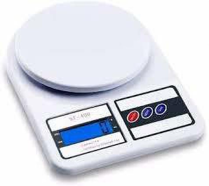 beatXP Kitchen Scale Multipurpose Portable Electronic Digital Weighing  Scale | Weight Machine With Back light LCD Display | White |10 kg | 2 Year