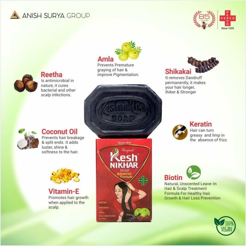 Kesh Nikhar Supreme 85 years Old Trusted Brand Pure neem Leaf Soap  Purifying Neem Soap For Acne  Pimples And Rashes Pack of 2 250 GM With  Advanced Formula foam soap 100Gm 