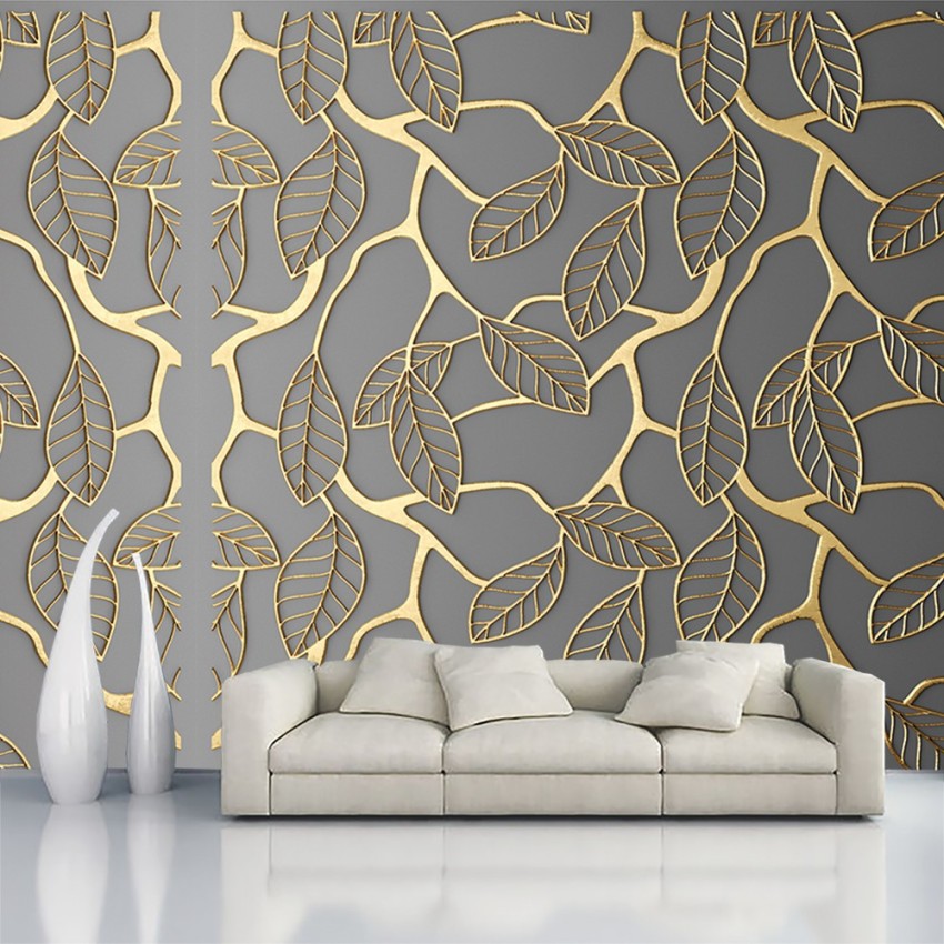 Crative Design Abstract White Gold Wallpaper Price in India  Buy Crative  Design Abstract White Gold Wallpaper online at Flipkartcom