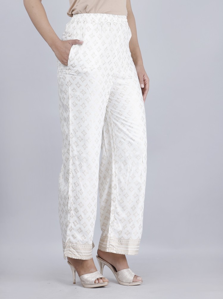 Buy Online Off White Cotton Palazzo for Women  Girls at Best Prices in  Biba IndiaGILDEDS15784SS20