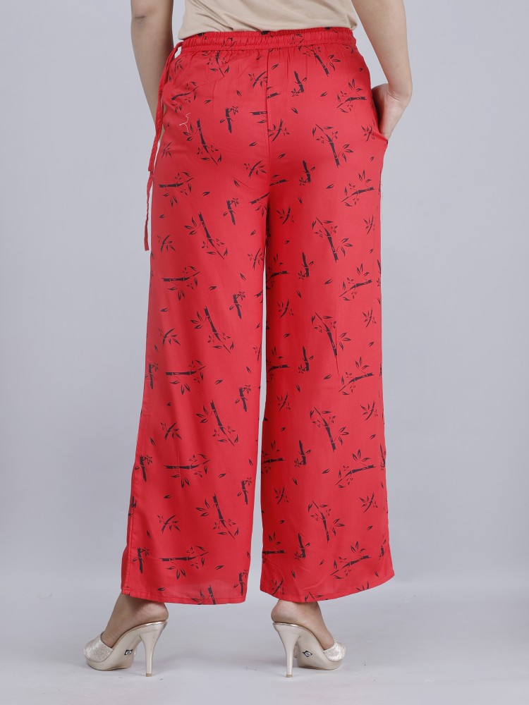 Urban Revivo coord flared trousers in red floral print  ASOS