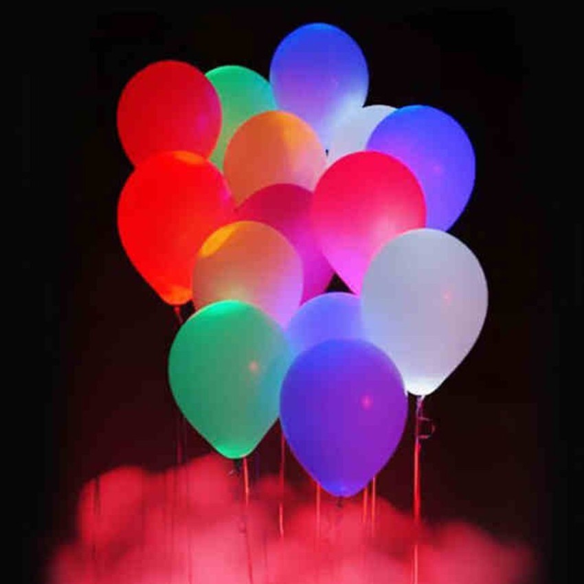  10 Pack LED Balloons, Clear Light Up Balloons with Sticks + Air  Pump, Bobo Balloons Colorful Neon Balloons Glow in the Dark, Helium  Balloons Sets for Party, Birthday, Wedding, Decoration 