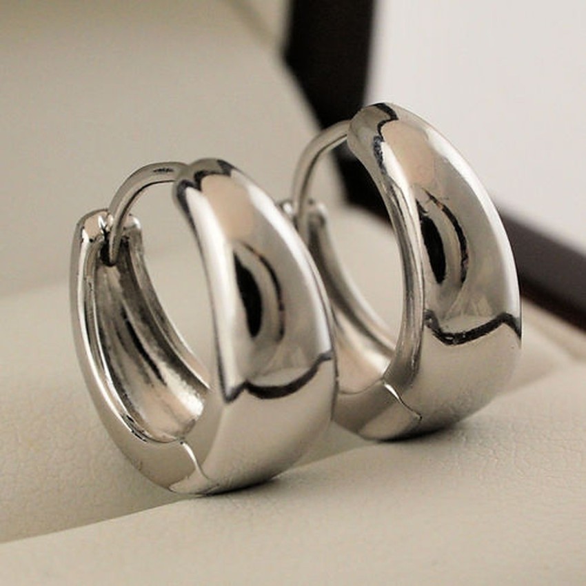 Essential V Hoop Earrings S00 - Fashion Jewellery