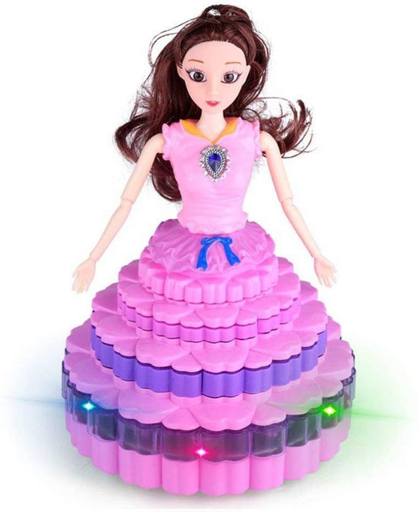 PEZYOX lovely rotary baby girl toy kids dancing princess doll toy ...