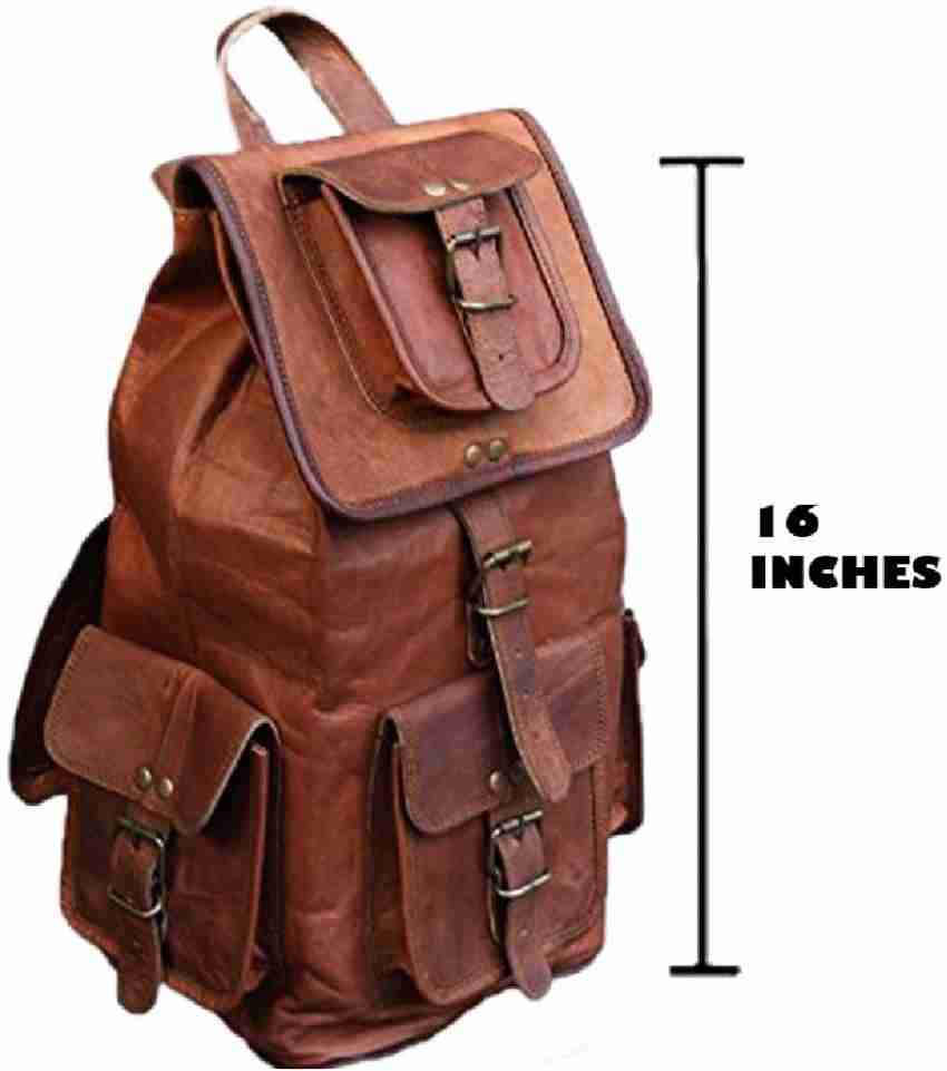 Anshika International Original Leather Backpack Bags for Men/Women