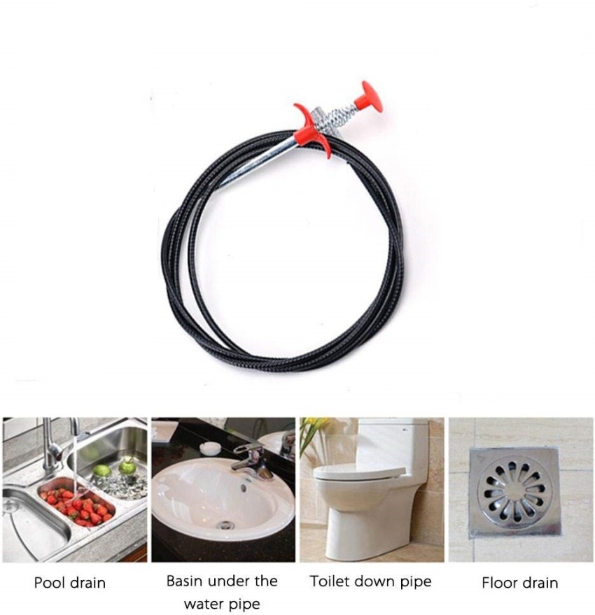 Ss Drain Clog Remover 90 Cm /hair Catchingl Sink Overflow Drain