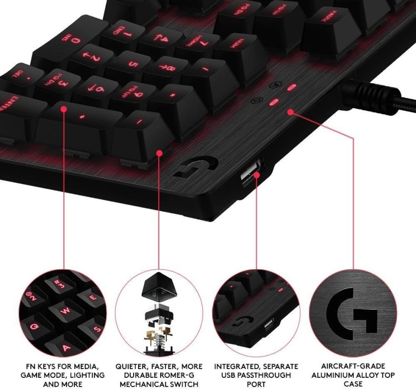 Logitech G413 Backlit Mechanical Gaming Keyboard ＆ Logitech G335 Wired  Gaming Headset 通販