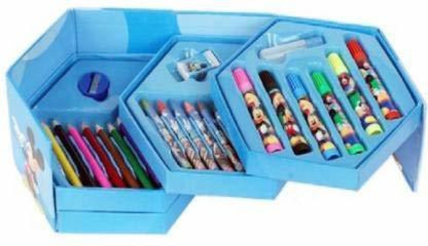Art Colors Box Color Pencil ,Crayons , Water Color, Sketch Pens Set Of 46  Pieces (Color & Design For Kids)