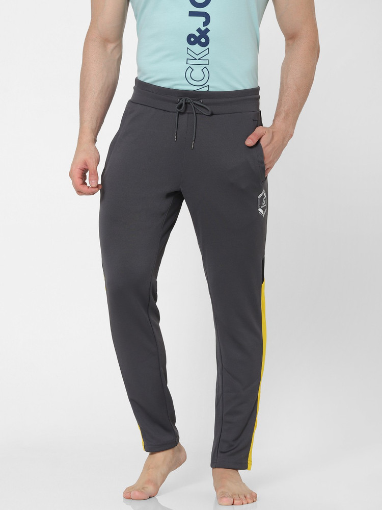 JACK \u0026 JONES Solid Men Grey Track Pants 